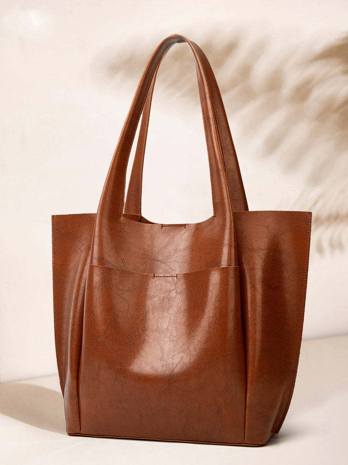 Vintage leather tote bag mySite