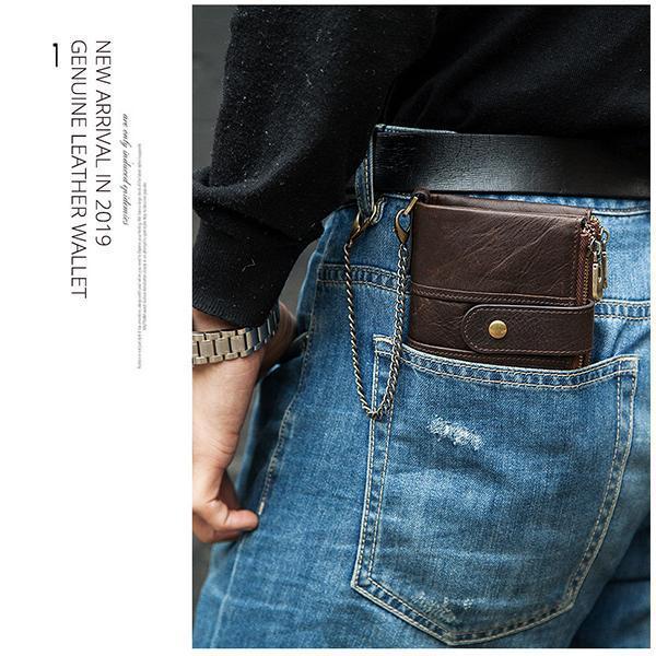 GenuineLeather Anti-theft Retro Wallet mySite